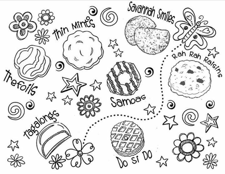 Girl Scout Junior Coloring Pages
 GS Cookie coloring sheet Girl Scouts General