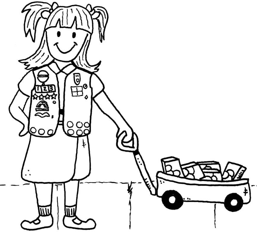 Girl Scout Law Coloring Pages Brownies
 Brownie Girl Scouts Coloring Pages Coloring Home