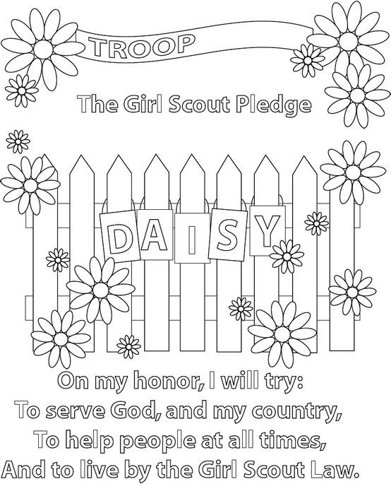 Girl Scout Law Coloring Pages Brownies
 39 best images about Daisy Coloring Pages on Pinterest