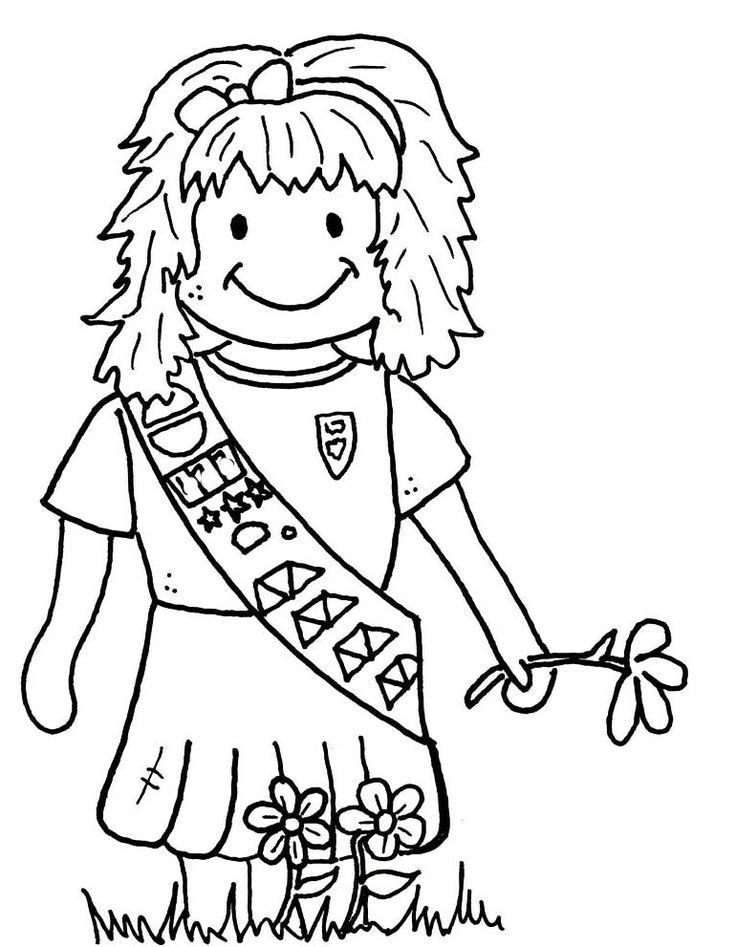 Girl Scout Law Coloring Pages Brownies
 Brownie Girl Scout Coloring Pages Coloring Home