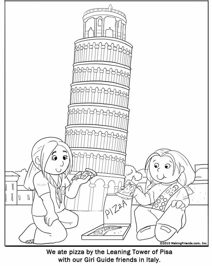 Girl Scout Thinking Day Coloring Pages
 COLORING SHEETS FOR ITALY