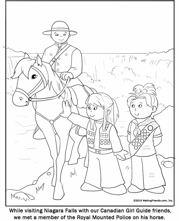 Girl Scout Thinking Day Coloring Pages
 Canadian Guide Coloring Page Print these out and leave