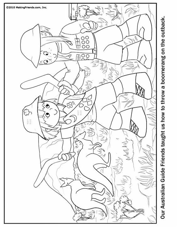Girl Scout Thinking Day Coloring Pages
 We Girl scouts and Crafts on Pinterest