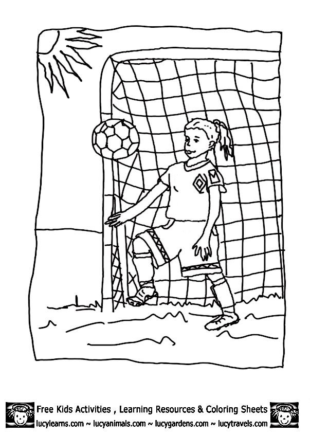 Girl Soccer Coloring Pages
 Girl coloring page Soccer Coloring Pages