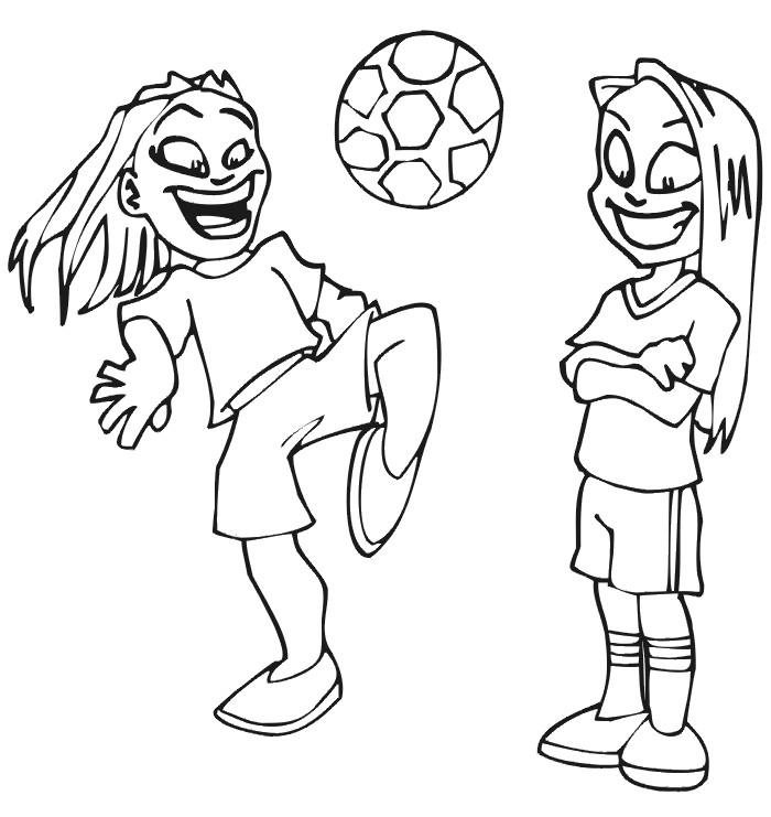 Girl Soccer Coloring Pages
 Soccer Coloring Page