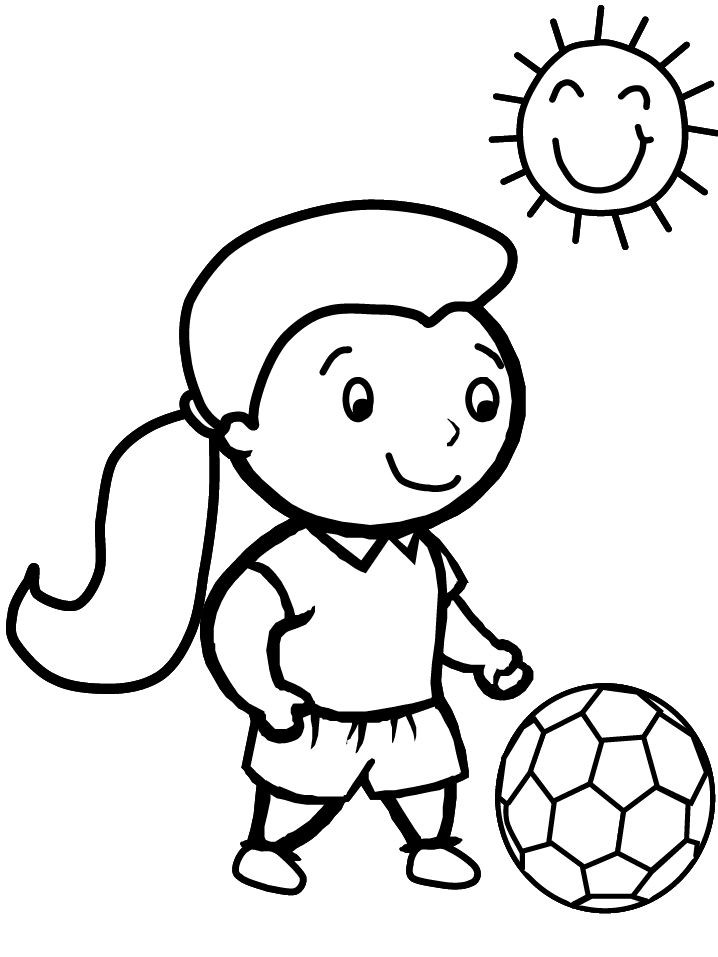 Girl Soccer Coloring Pages
 Best 48 Soccer Coloring Pages images on Pinterest