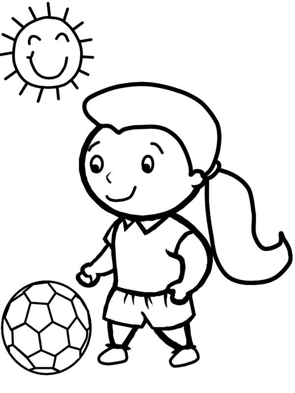 Girl Soccer Coloring Pages
 Girls Playing Soccer Cliparts