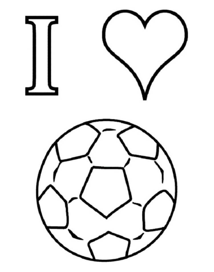 Girl Soccer Coloring Pages
 I Love Soccer Coloring Pages for kids