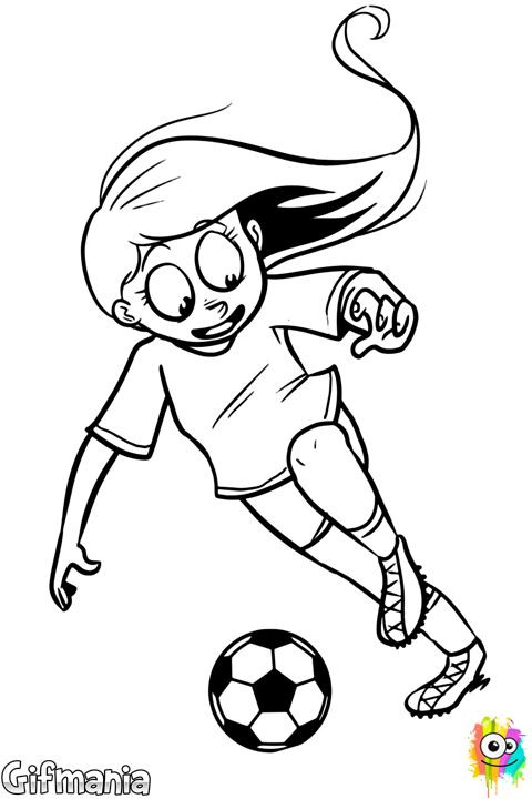 Girl Soccer Coloring Pages
 107 best Coloring pages images on Pinterest