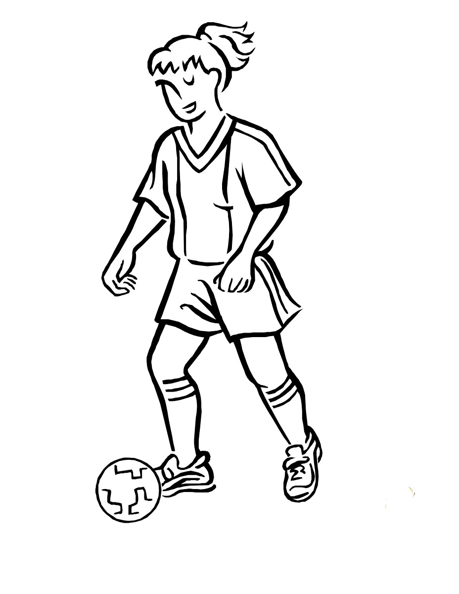 Girl Soccer Coloring Pages
 Sports graph Coloring Pages Kids