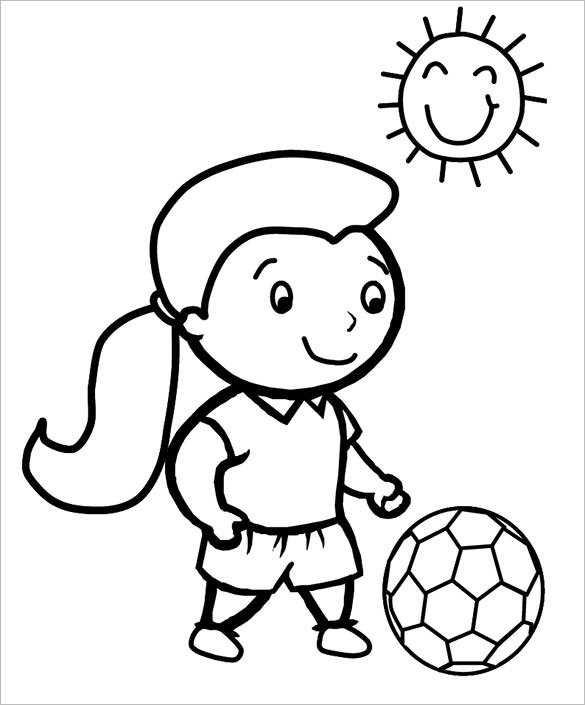 Girl Soccer Player Coloring Pages
 16 Football Coloring Pages Free Word PDF JPEG PNG