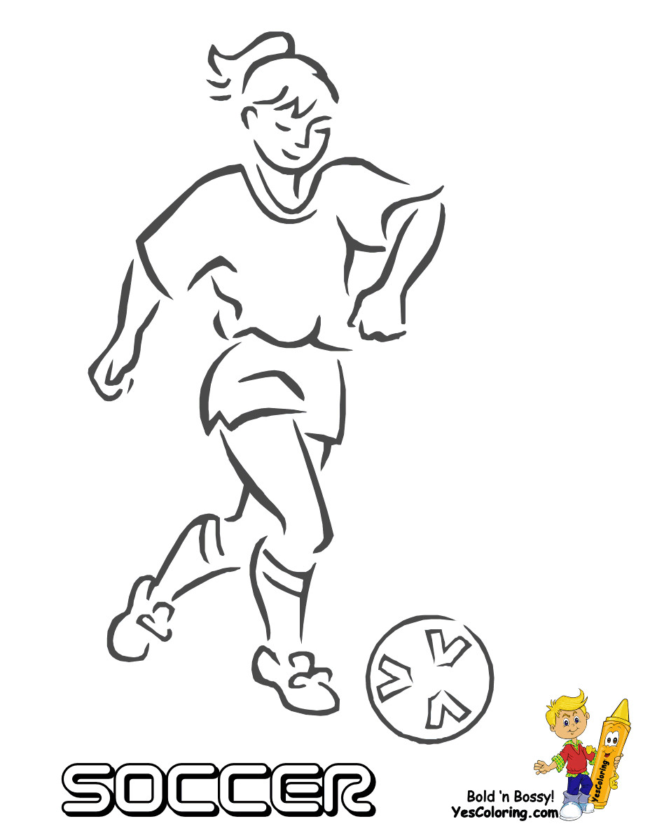 Girl Soccer Player Coloring Pages
 Soccer Girls Sports Coloring Girls Sports Free