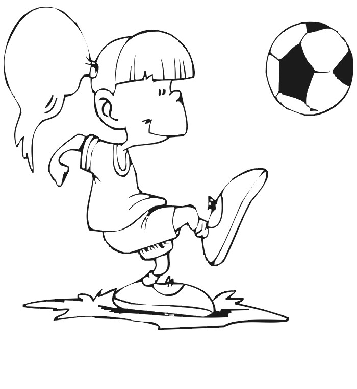 Girl Soccer Player Coloring Pages
 Soccer Coloring Pages free printables for kids