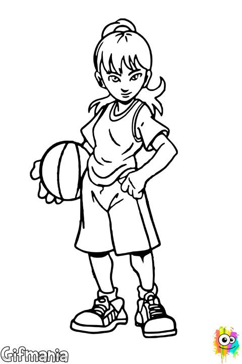 Girl Sports Coloring Pages
 basketballer girl basketball girl sport drawing