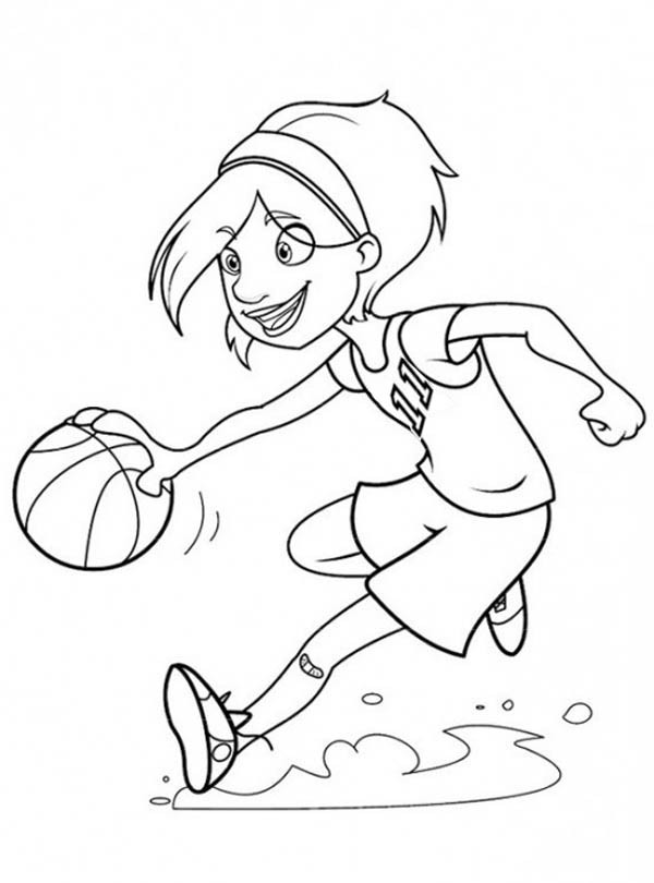 Girl Sports Coloring Pages
 Free Girls Playing Basketball Download Free