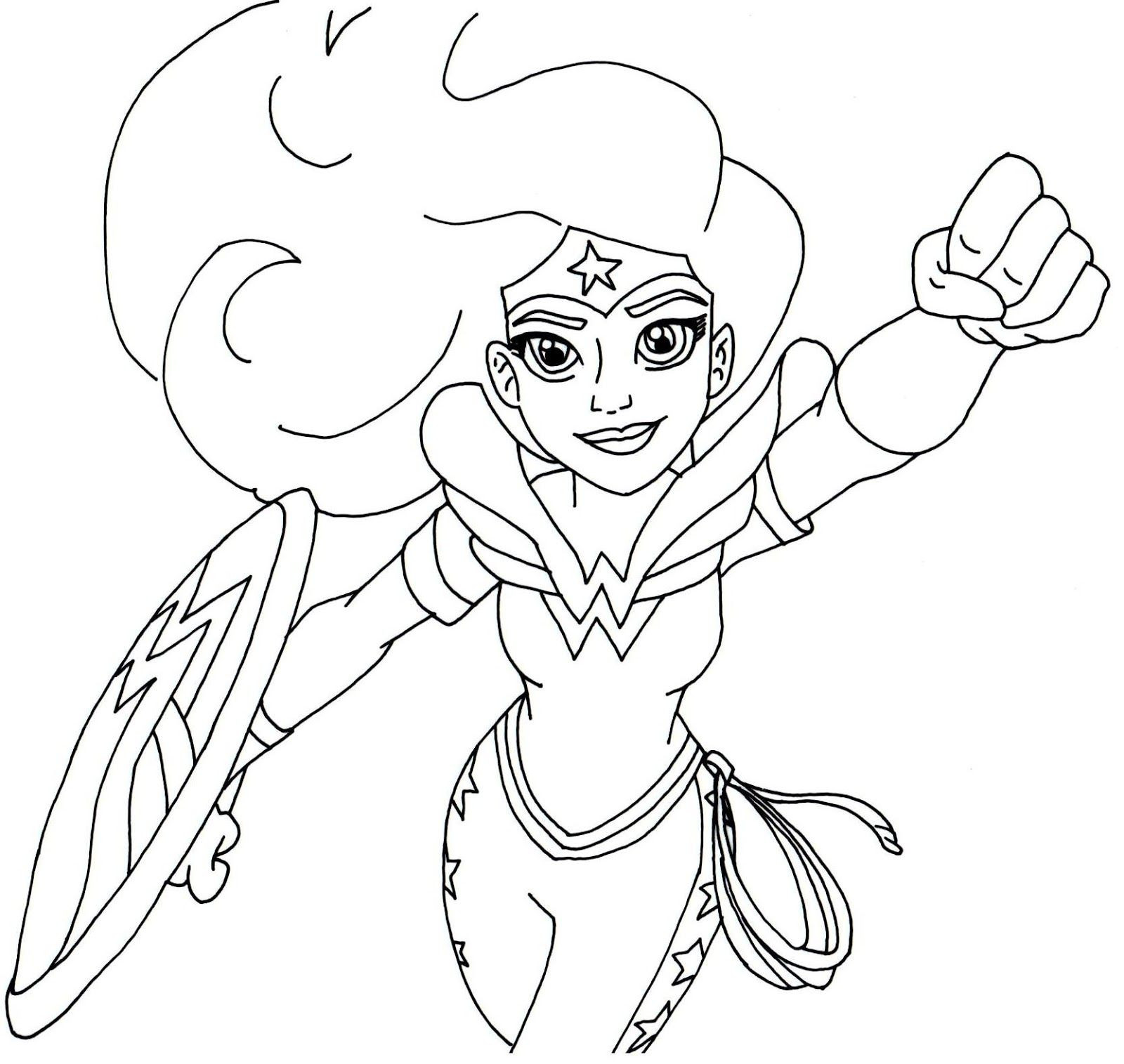 Girl Superhero Coloring Pages Free
 Free printable super hero high coloring page for Wonder