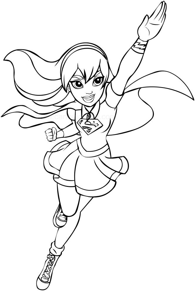 Girl Superhero Coloring Pages Free
 Supergirl DC Superhero Girls coloring page