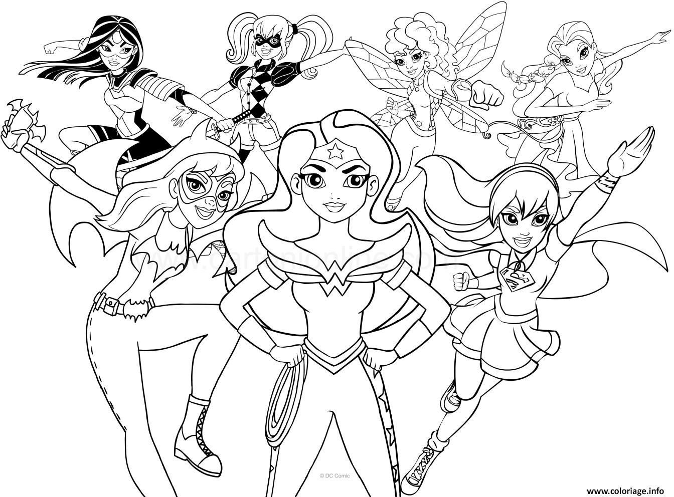 Girl Superhero Coloring Pages Free
 Coloriage Dc Superhero Girls dessin