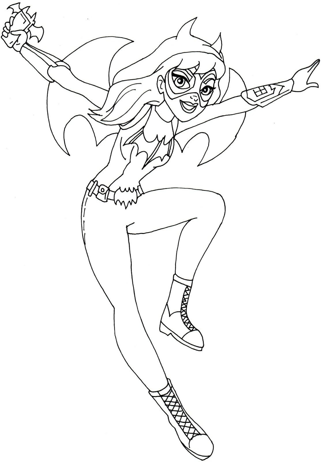 Girl Superhero Coloring Pages Free
 Free printable Super Hero High coloring page for Batgirl