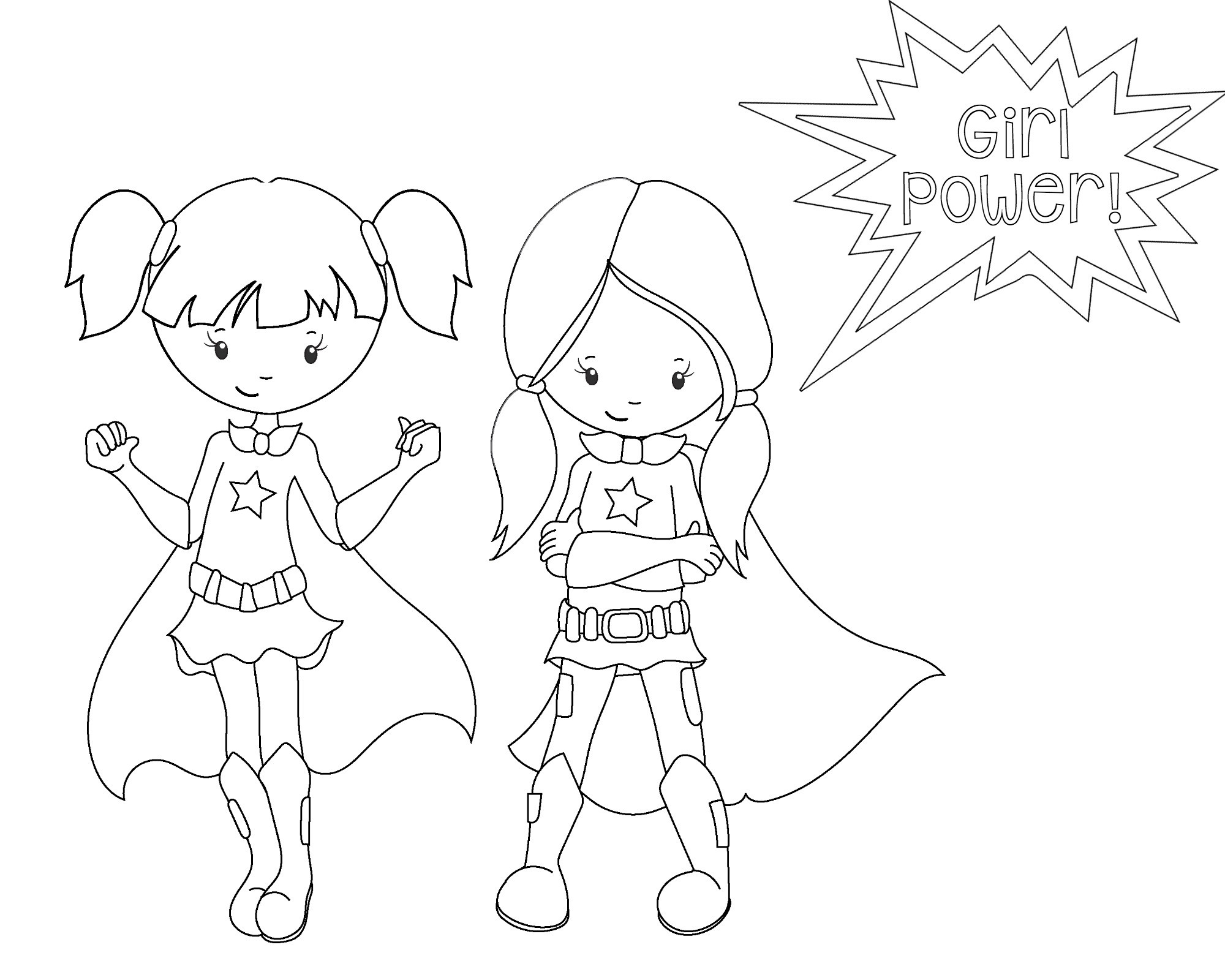 Girl Superhero Coloring Pages Free
 Superhero Coloring Pages Crazy Little Projects