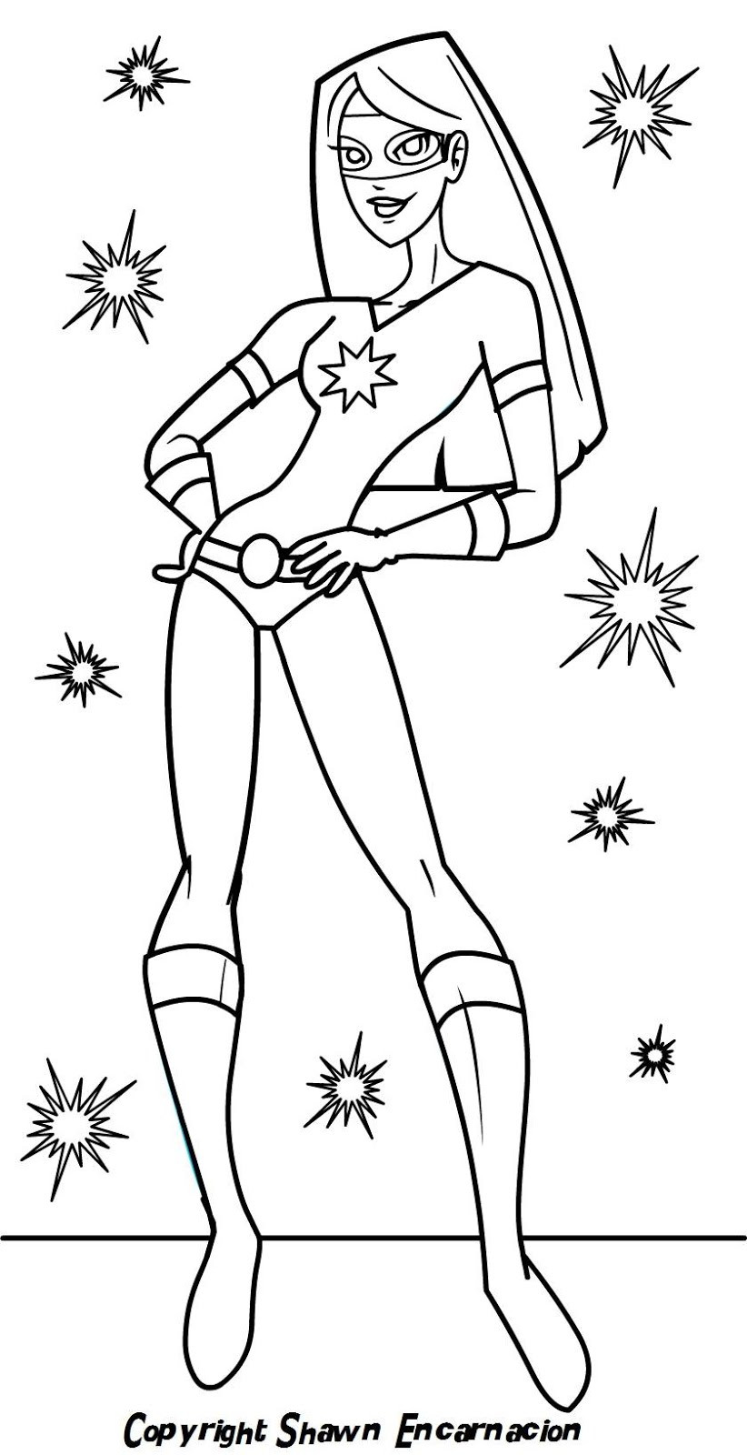 Girl Superhero Coloring Pages Free
 Female Superhero Coloring Pages