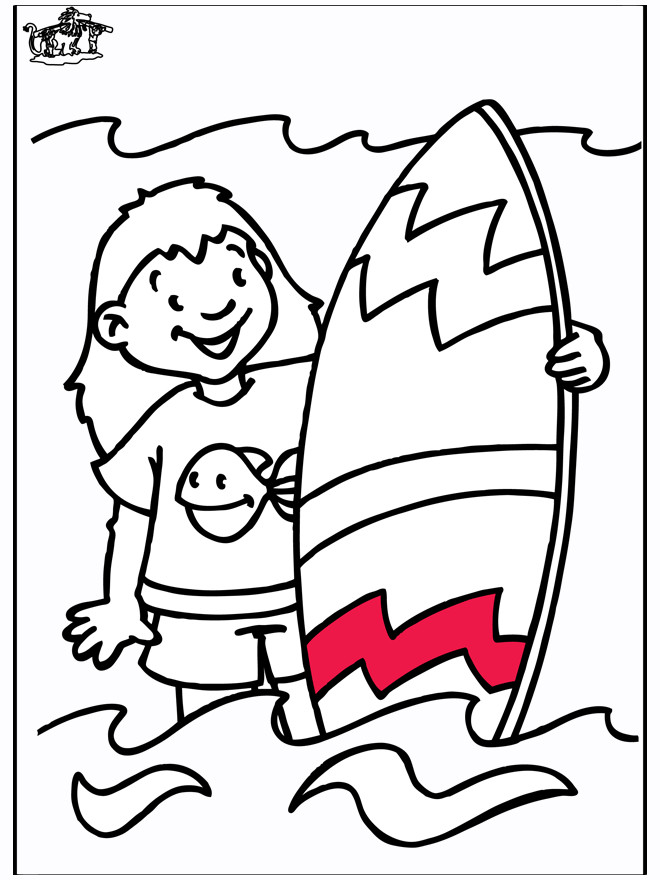 Girl Surfing Coloring Pages
 Surfing Sports coloring pages