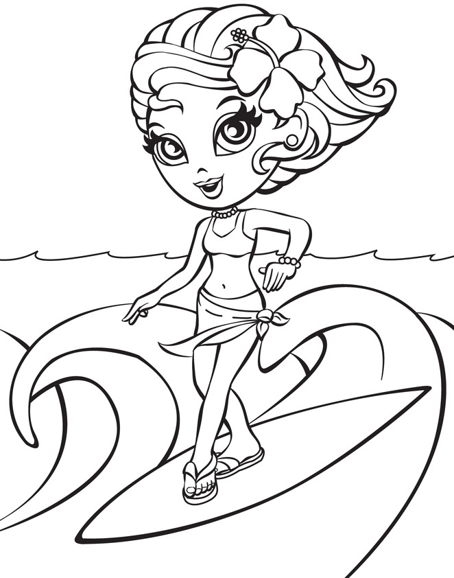 Girl Surfing Coloring Pages
 Surfing Coloring Pages Coloring Home