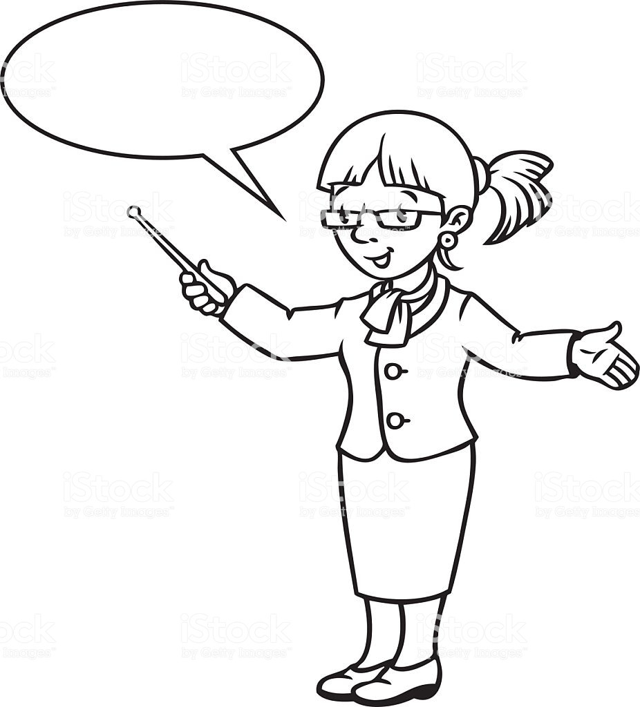 Girl Teacher Coloring Pages
 Funny Teacher Coloring Book Stock Vector Art & More
