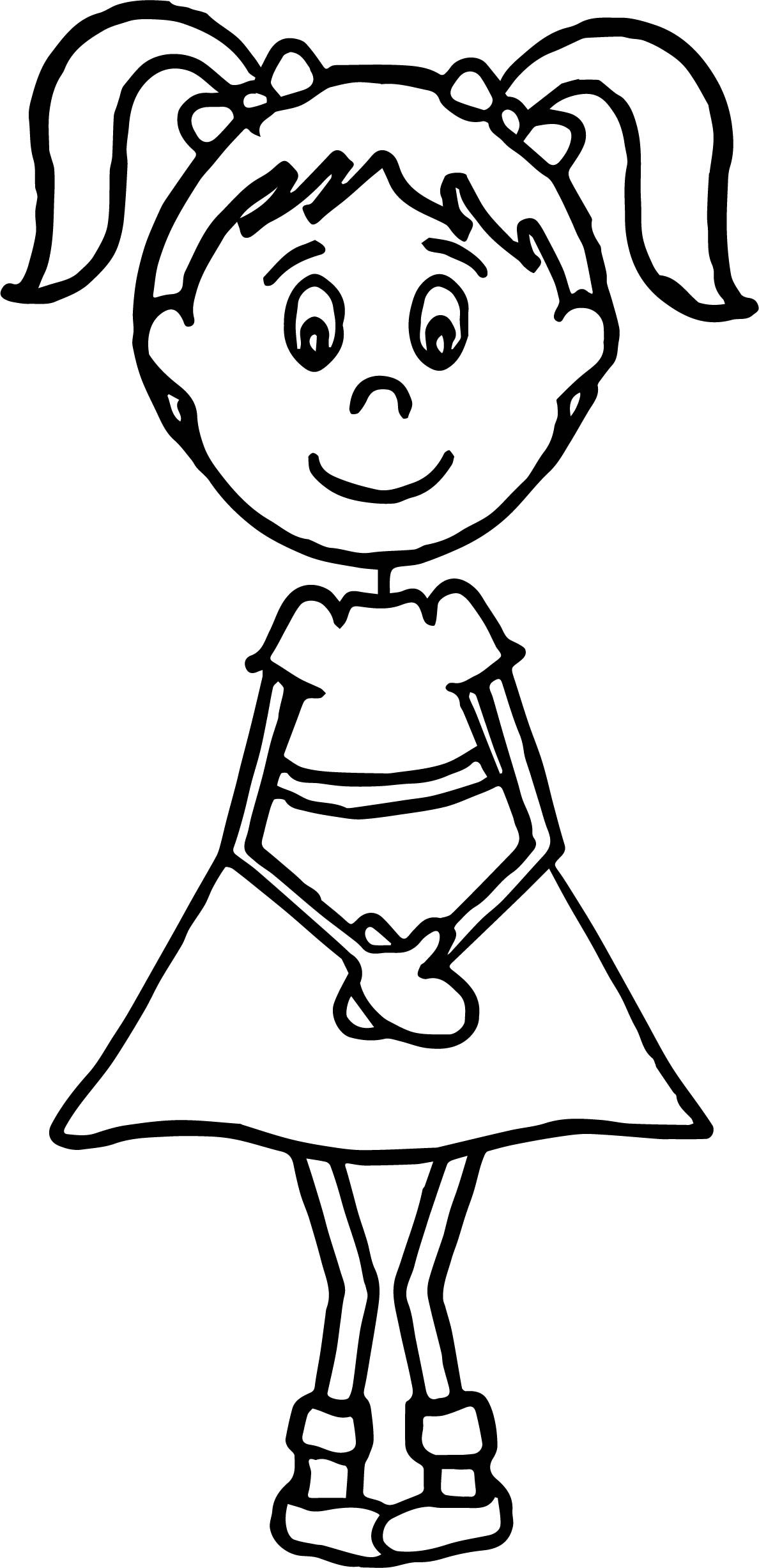 Girl Teacher Coloring Pages
 English Teacher Girl Student Coloring Page