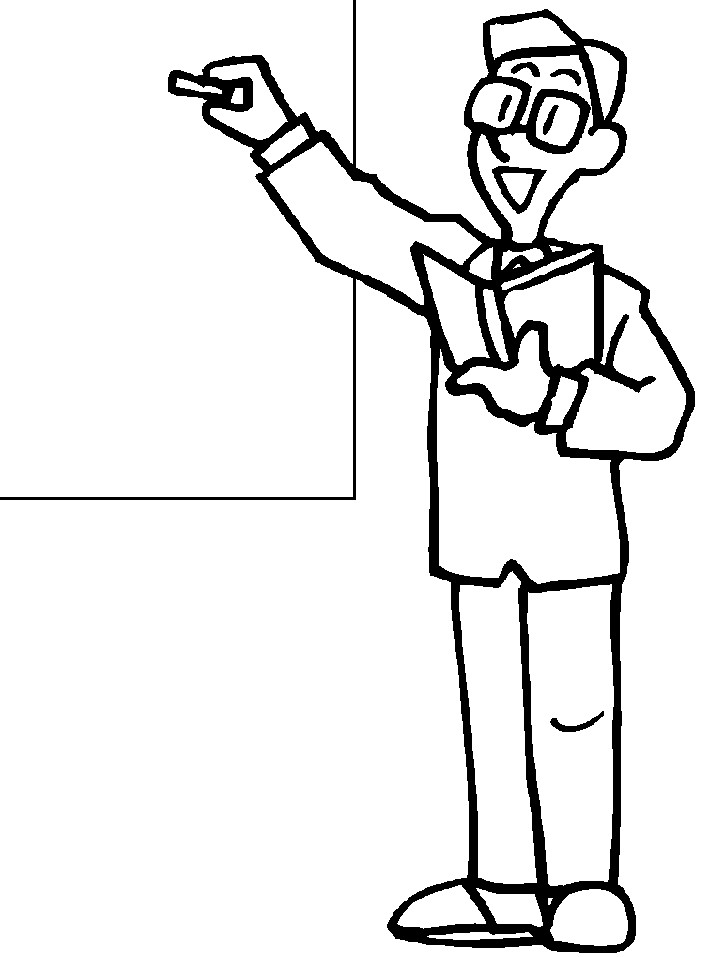 Girl Teacher Coloring Pages
 School Coloring Pages