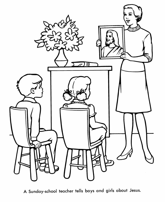 Girl Teacher Coloring Pages
 Free Sunday School Coloring Pages For Kids Coloring Home