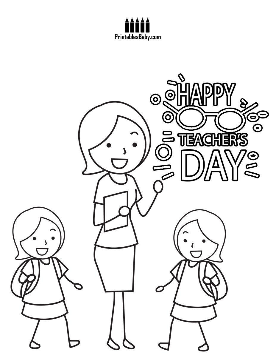 Girl Teacher Coloring Pages
 My Teacher Free Holiday Coloring Pages