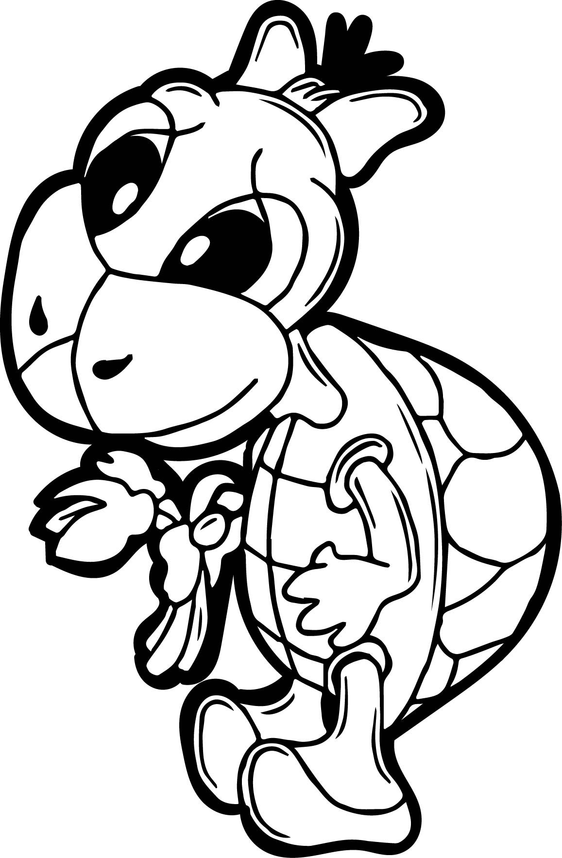 Girl Turtle Coloring Pages
 Girl Tortoise Turtle Coloring Page