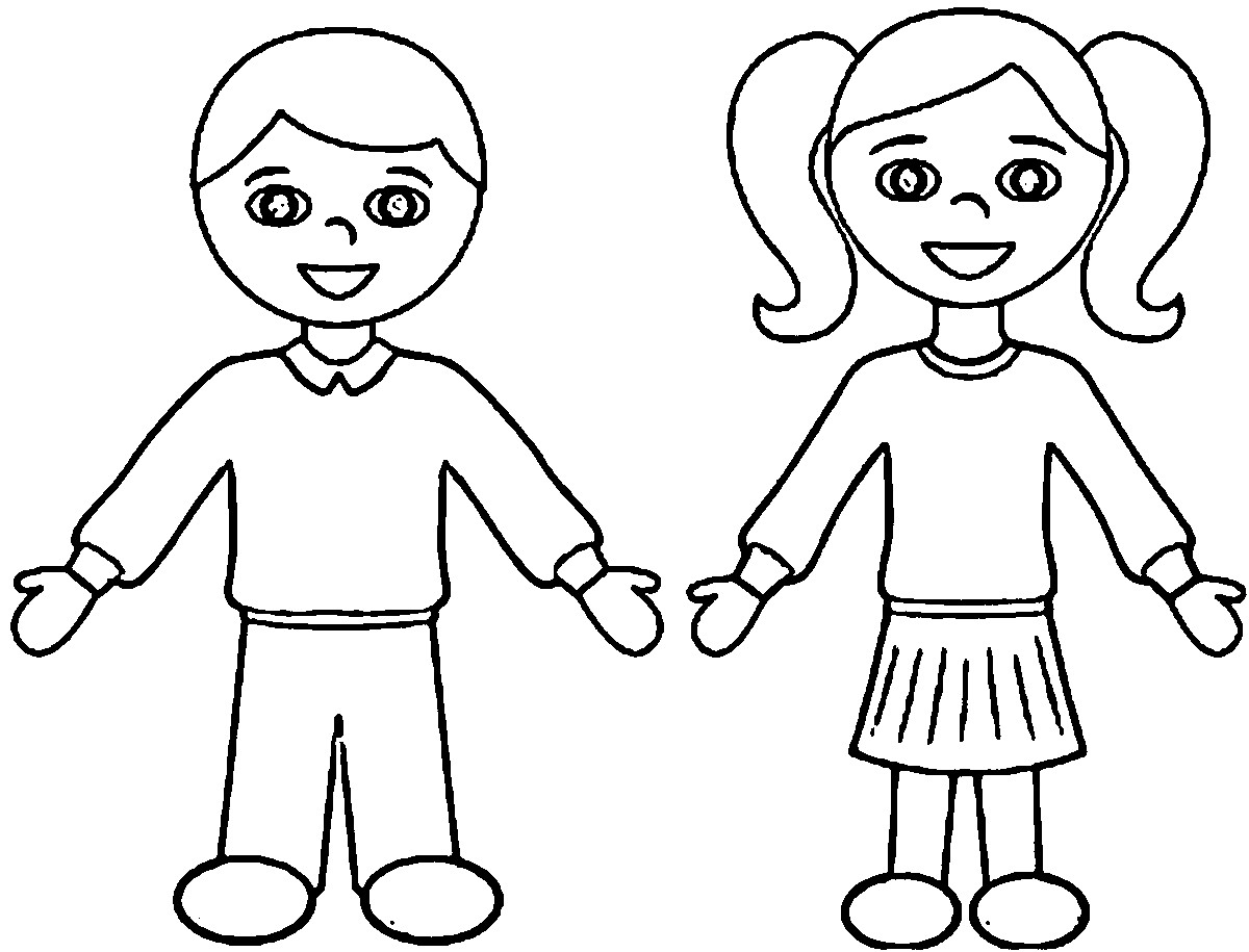 Girls And Boys Envy Pages Coloring
 Coloring Page Boy And Girl Coloring Home