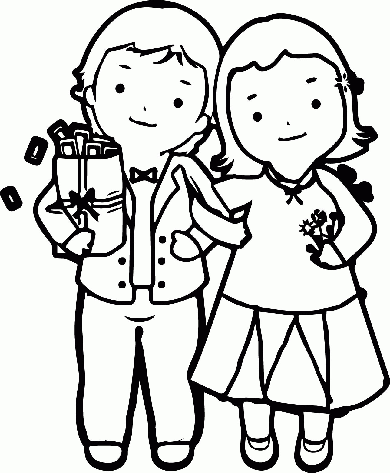 Girls And Boys Envy Pages Coloring
 Coloring Page Boy And Girl Coloring Home