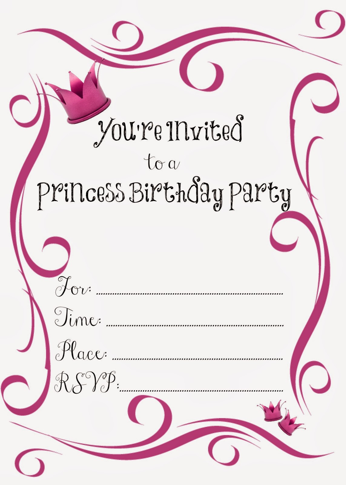 Girls Birthday Party Invite
 Free Birthday Party Invitations for Girl – Bagvania FREE