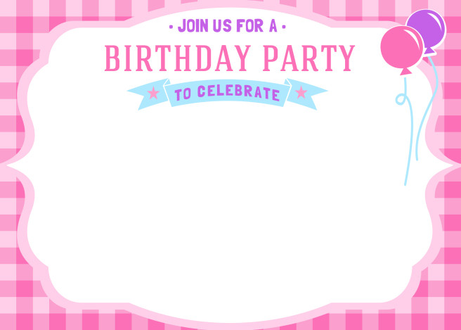 Girls Birthday Party Invite
 Free Girls Birthday Invitation Printables