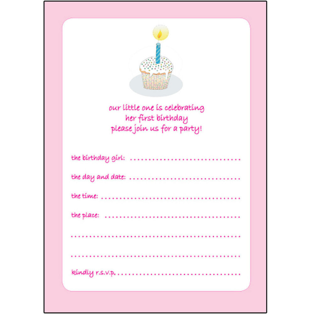 Girls Birthday Party Invite
 10 Childrens Birthday Party Invitations 1 Year Old Girl