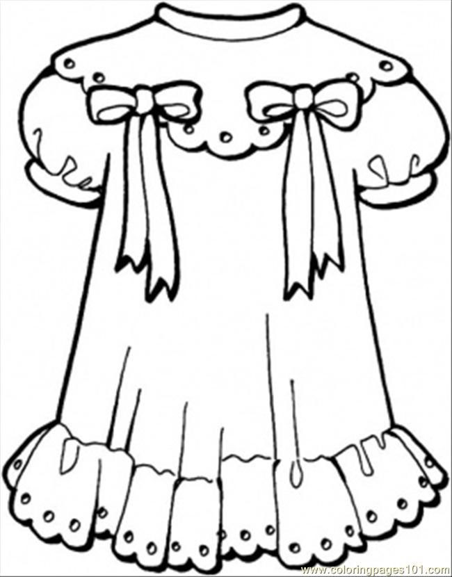 Girls Clothes Coloring Pages
 Coloring Pages Dresses Coloring Home