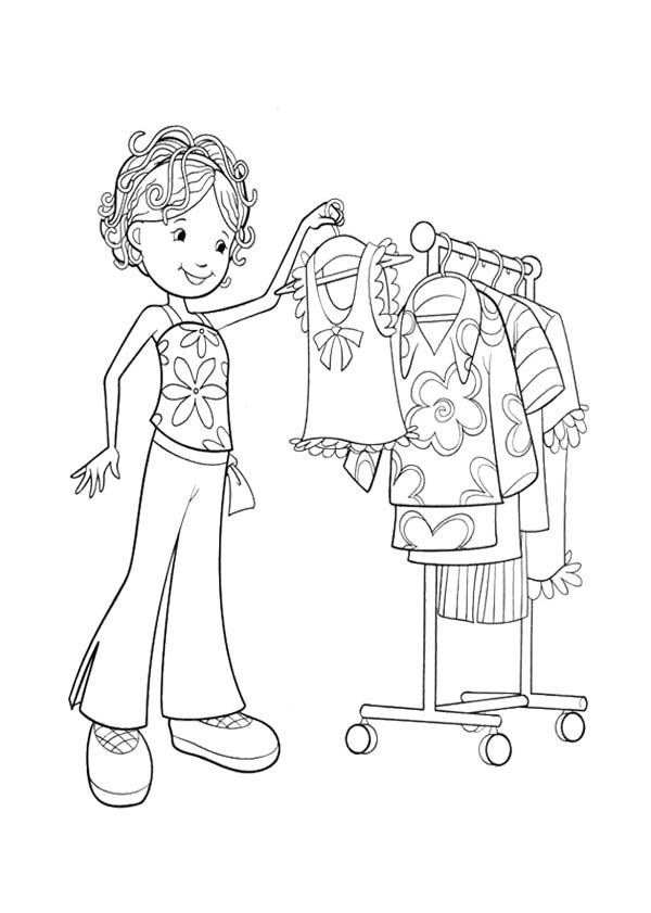 Girls Clothes Coloring Pages
 Groovy Girls Choose Clothes Coloring Page