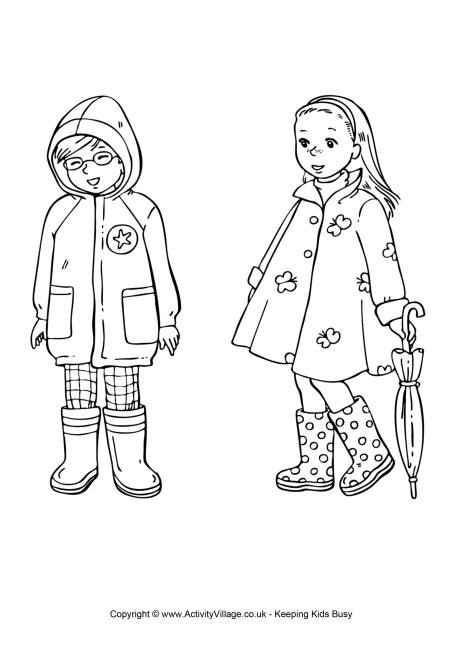 Girls Clothes Coloring Pages
 Spring Clothing Colouring Page