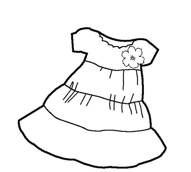 Girls Clothes Coloring Pages
 girls dress clothes Coloring pages for kids