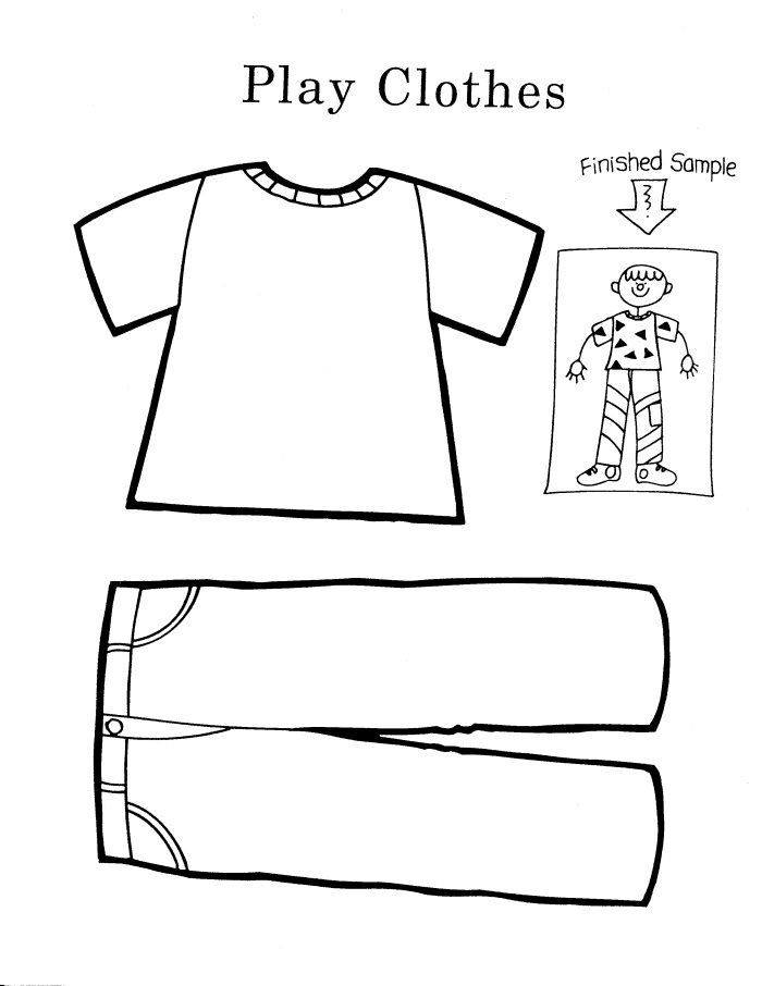 Girls Clothes Coloring Pages
 Clothes Coloring Pages Cool pre k worksheets for children