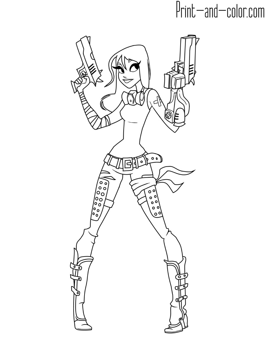 Girls Coling You Names Coloring Pages
 Fortnite coloring pages