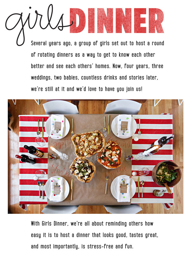 Girls Dinner Party Ideas
 Because It s Awesome girls dinner pizza party