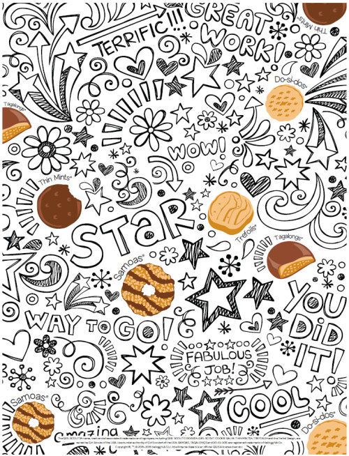 Girls Scout Cookie Coloring Pages
 Little Brownie Bakers Activities — Quick Cookie Coloring