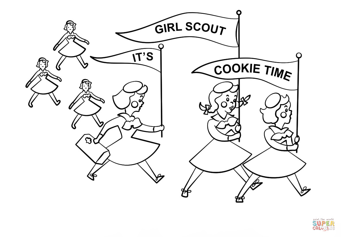 Girls Scout Cookie Coloring Pages
 It s Girl Scout Cookie Time coloring page