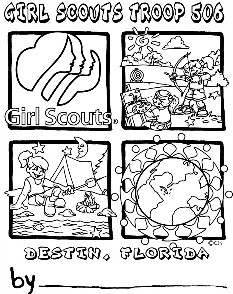 Girls Scout Law Coloring Pages
 Junior Girl Scout Coloring Pages Sketch Coloring Page