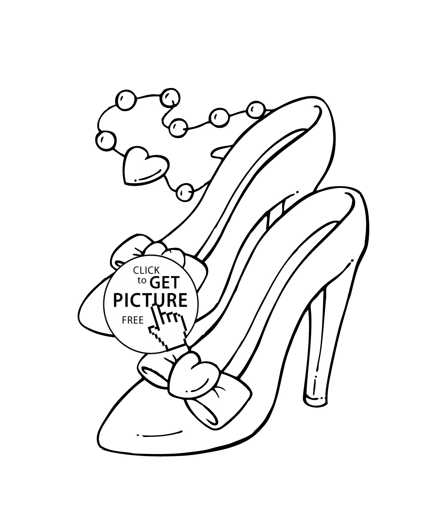 Girls Shoes Coloring Pages
 Beautiful shoes coloring page for girls printable free