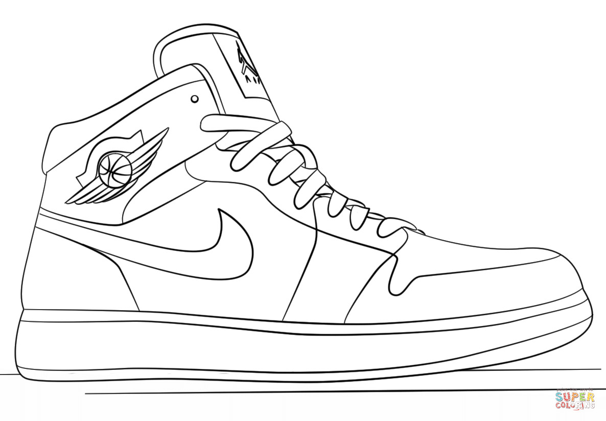 Girls Shoes Coloring Pages
 Jordan Shoes Coloring Pages Coloring Home